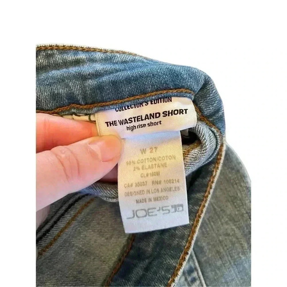 Joe’s Jeans Collectors Edition Star Pocket Cut Off Hi-Rise Jean Shorts Size 27 - Picture 8 of 9